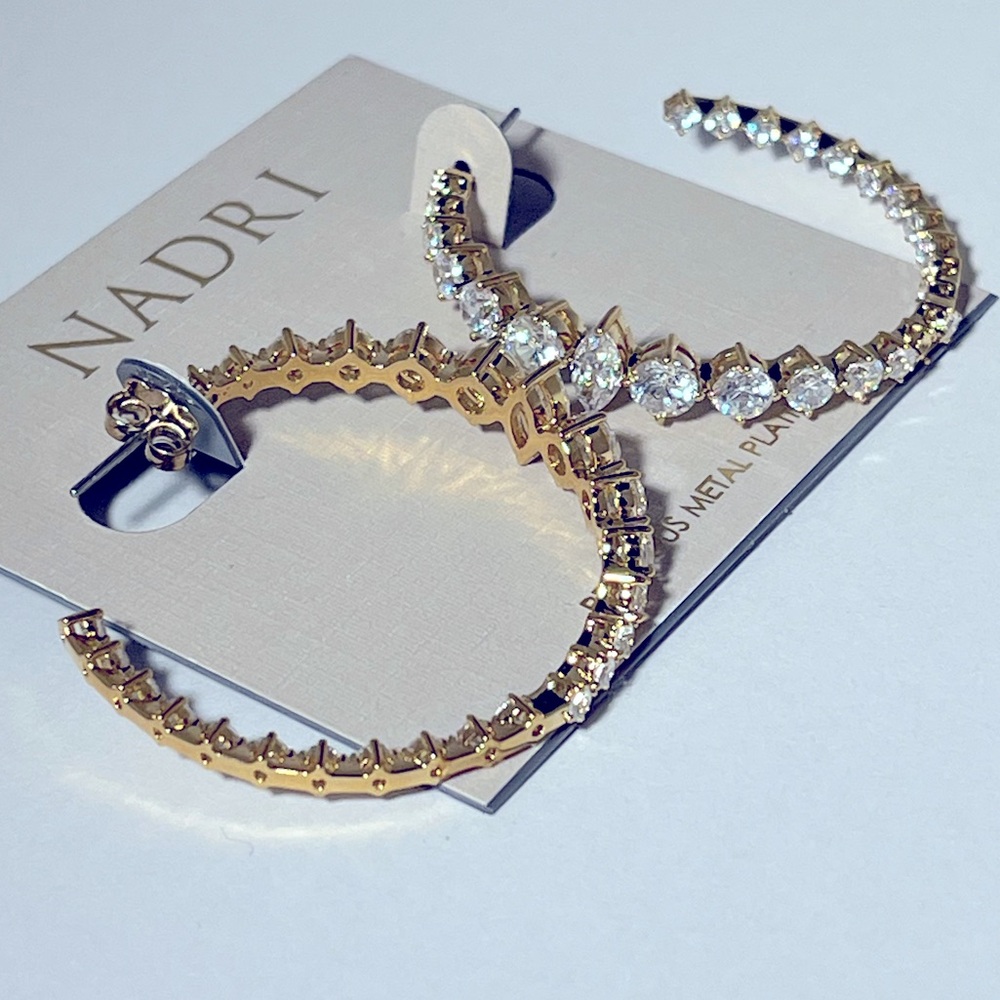 Nadri Gold Hoop Earrings